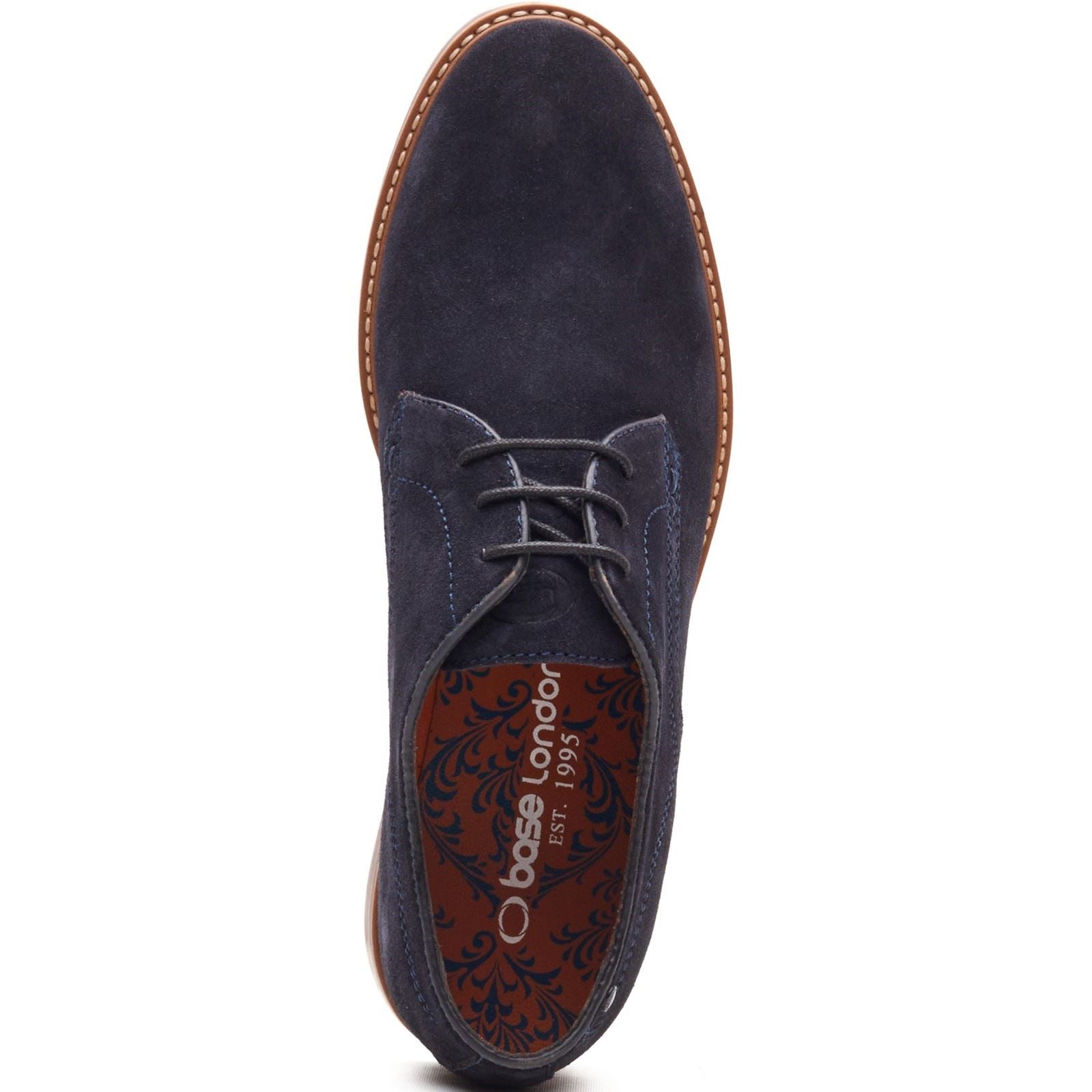 Base London Strand Lace Up Leather Men's Navy Lace-Up Shoes