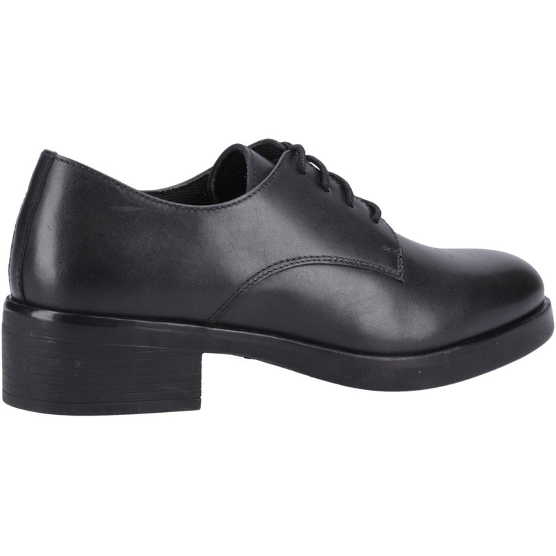Hush Puppies Anastasia Senior Leather Girls's Black Lace-Up Shoes