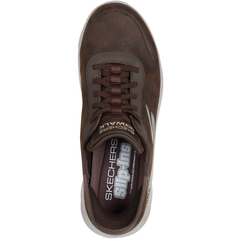 Skechers GO WALK Flex Smooth Motion Textile Men's Brown Sneakers