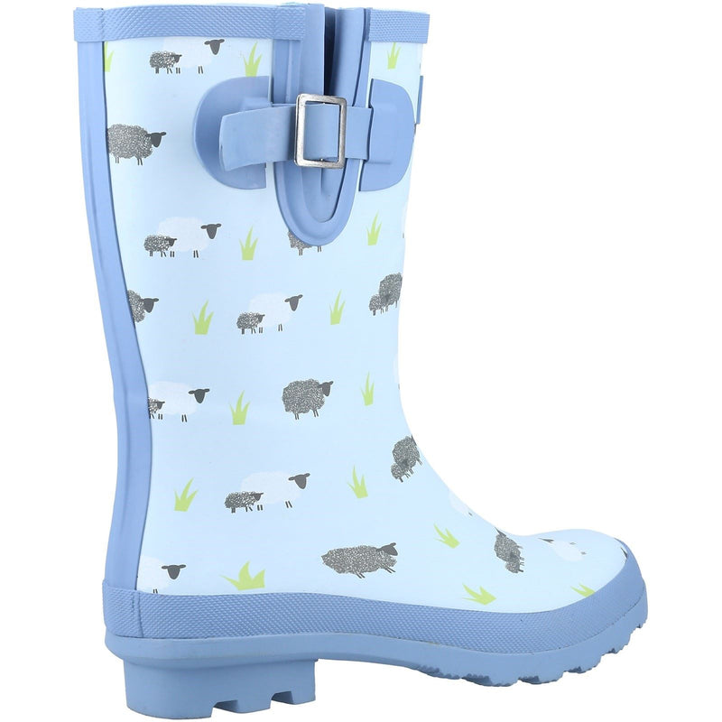 Cotswold Farmyard Mid Rubber Women's Sheep Wellington Boots