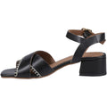 Hush Puppies Lyla Heeled Leather Women's Black Sandals