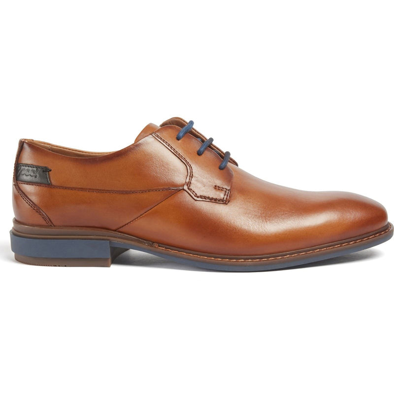Pod Smyth Leather Men's Cognac Lace-Up Shoes