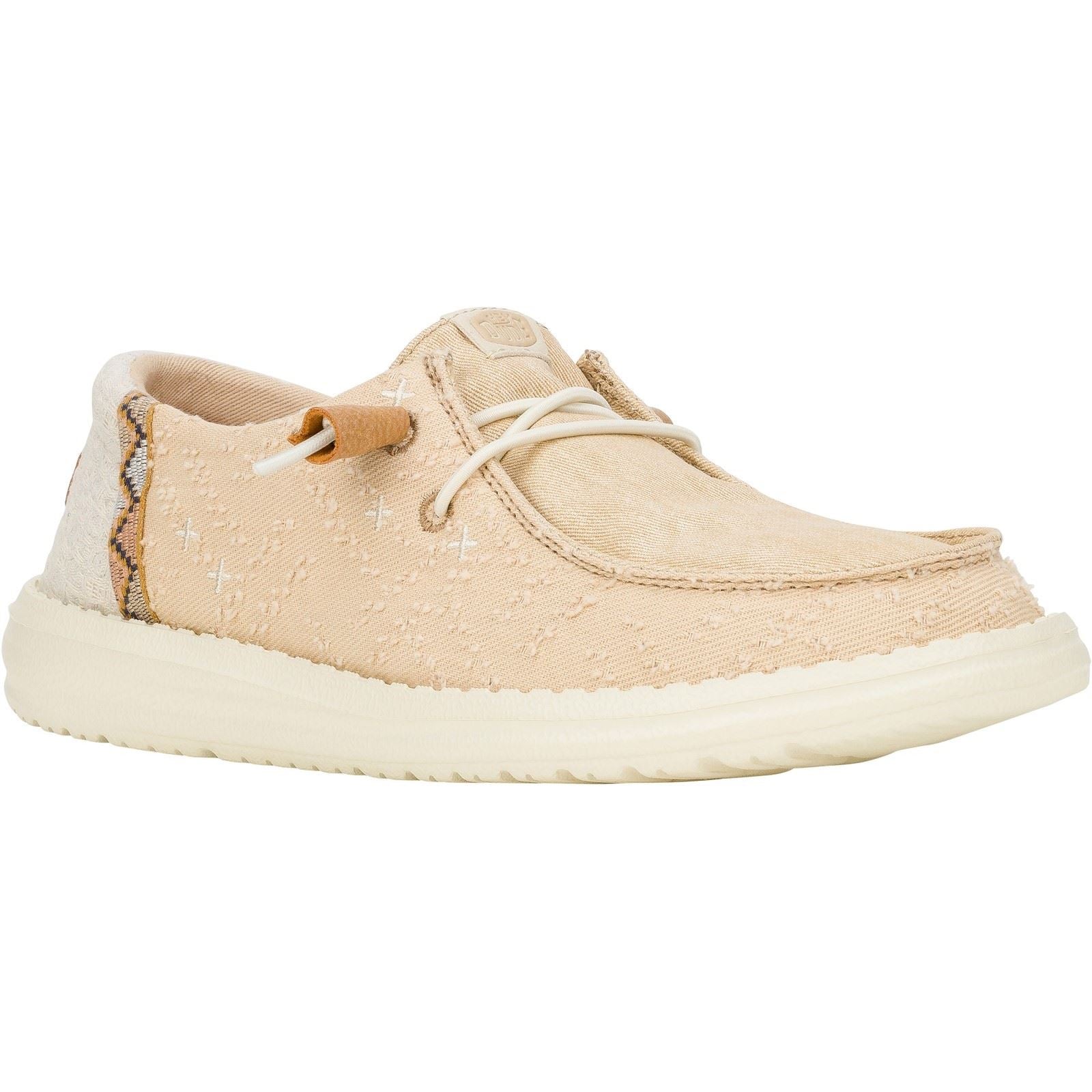 HEYDUDE Wendy Crafted Boho Cotton Women's Tan Shoes