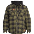 Hard Yakka Quilted Flannel Shacket Men's Green Shirt Jacket