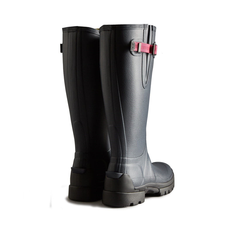 Hunter Balmoral Adjustable Rubber Women's Navy/Peppercorn Wellington Boots