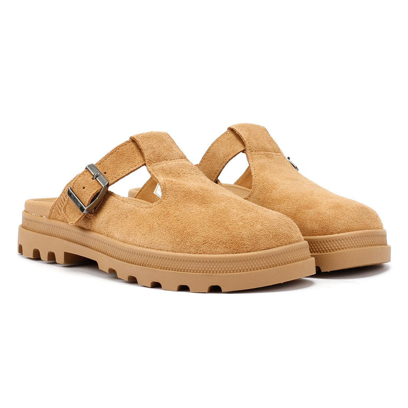 Palladium Dunelite Pyla Suede Dear Brown Mules