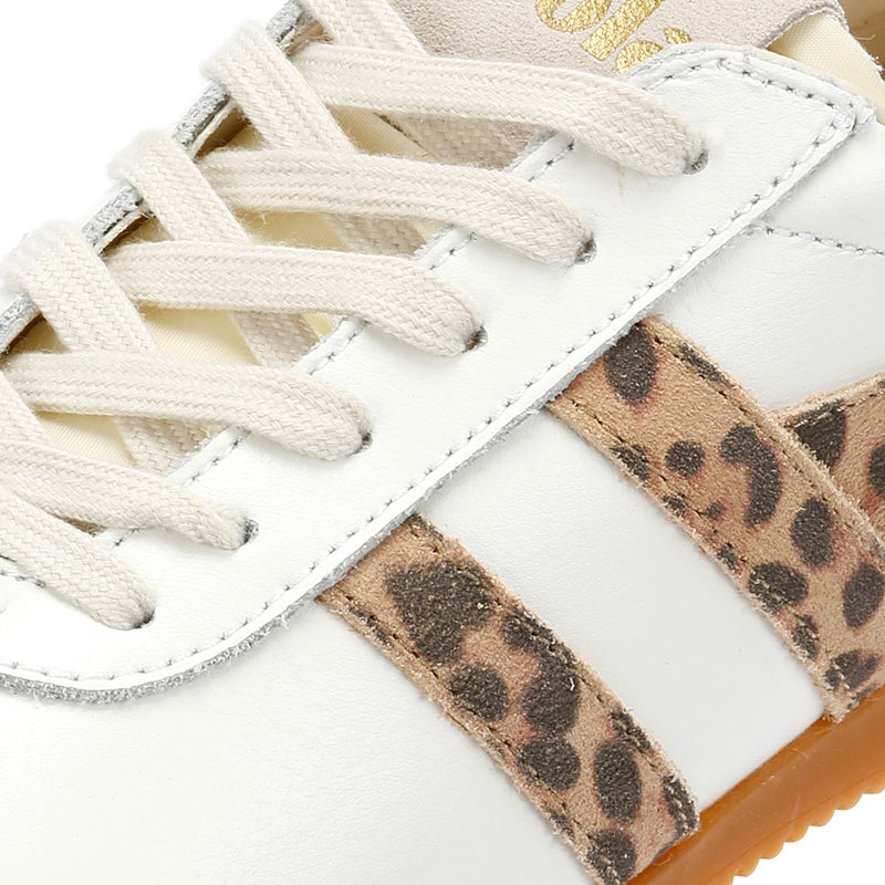 Gola Elan Leather Women's White/Leopard/Off White Sneakers