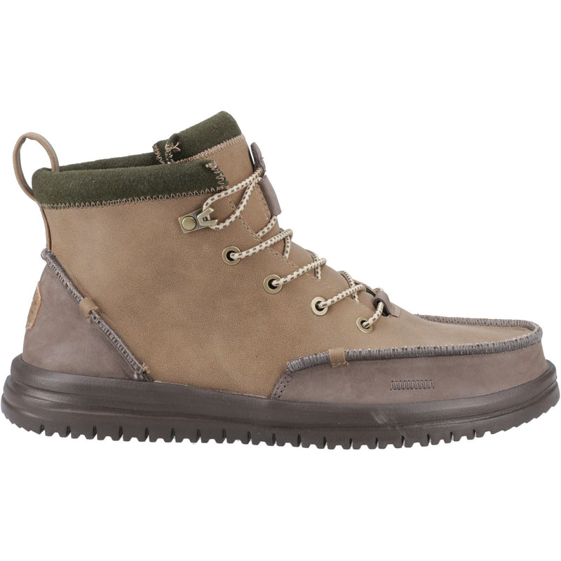 HEYDUDE Bradley Tumbled Classic Synthetic Men's Nut Ankle Boots