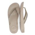 FitFlop Iqushion Ombre Sparkle Women's Taupe/Pewter Flip Flops