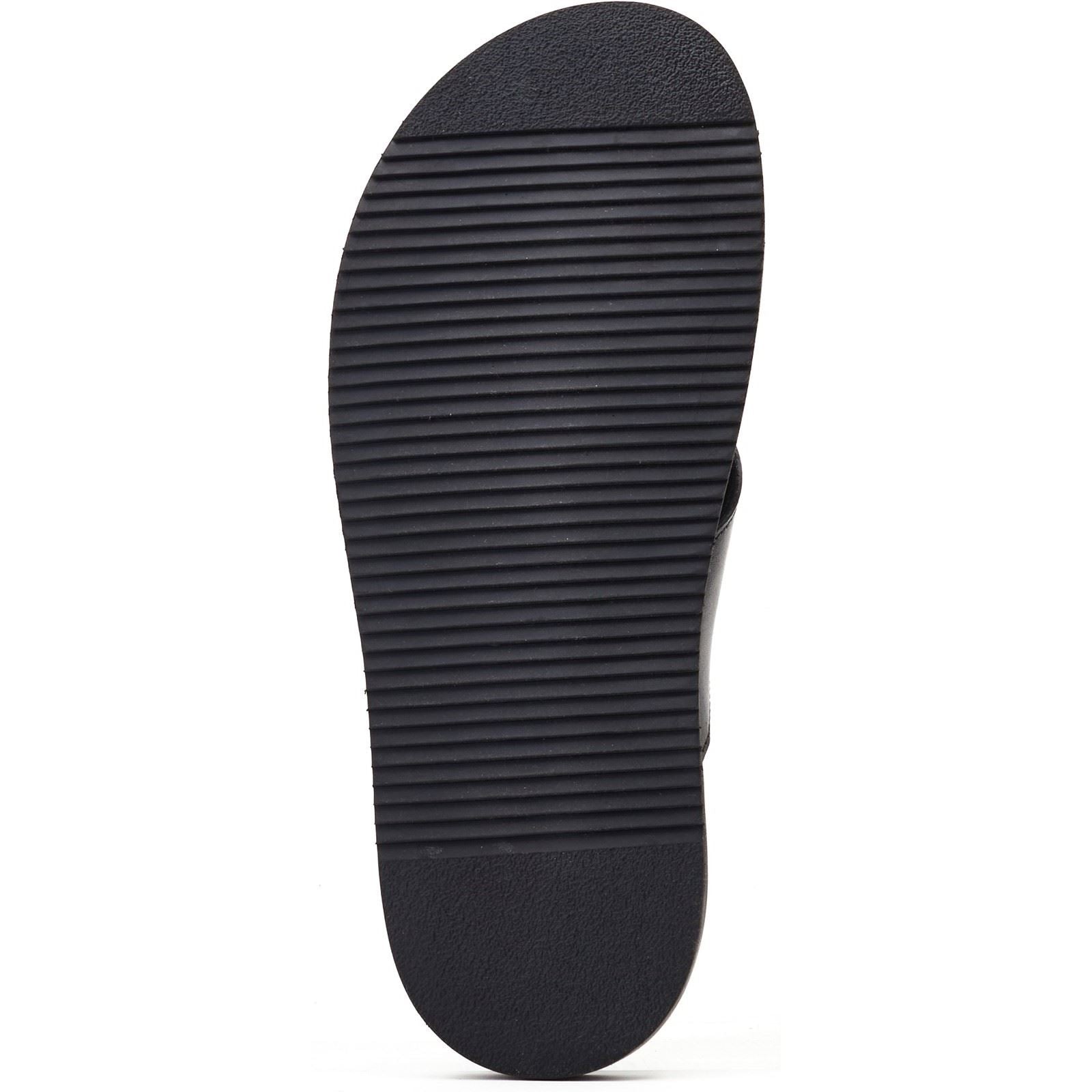 Base London Astro Leather Men's Black Sandals