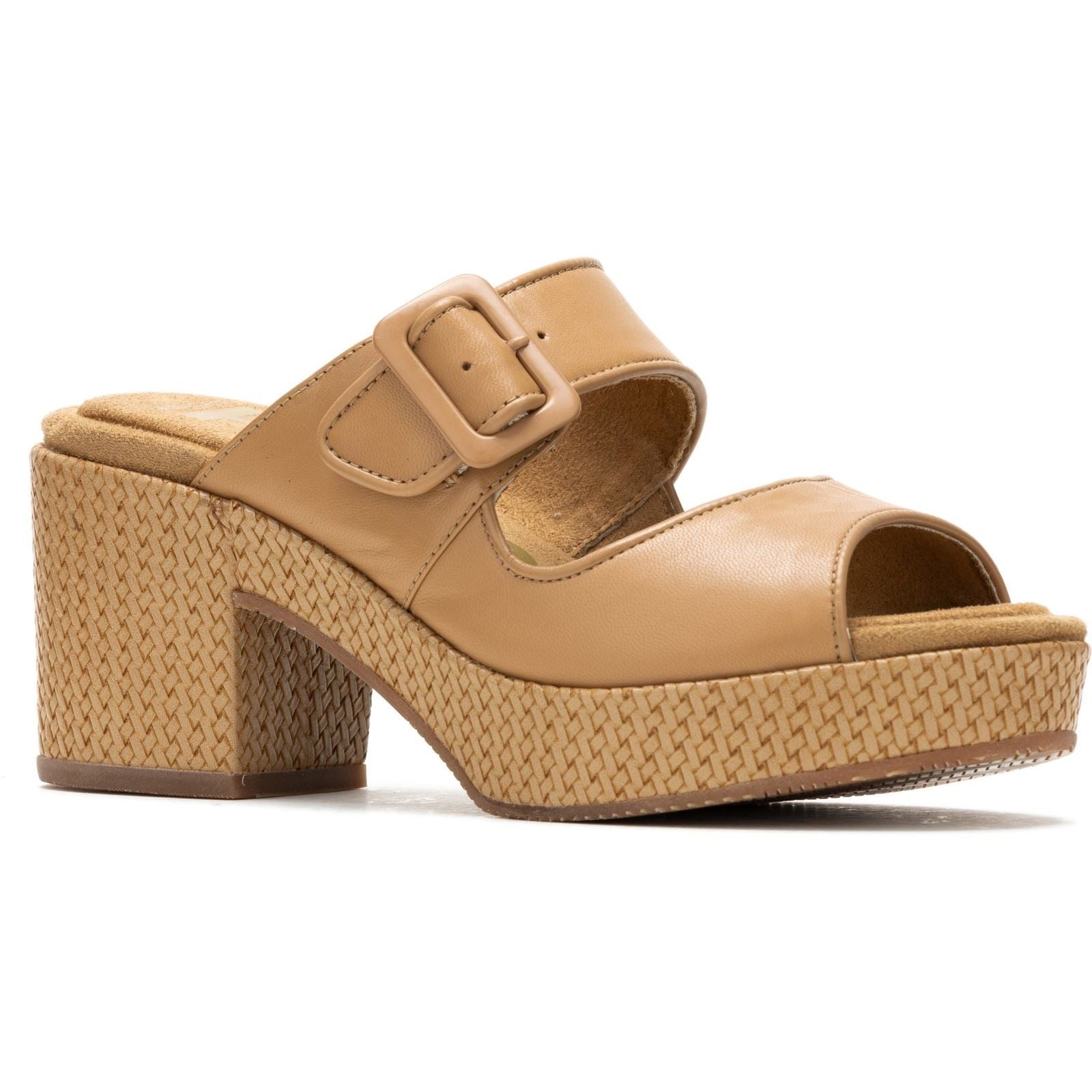 Hush Puppies Poppy Leather Women's Tan Heels