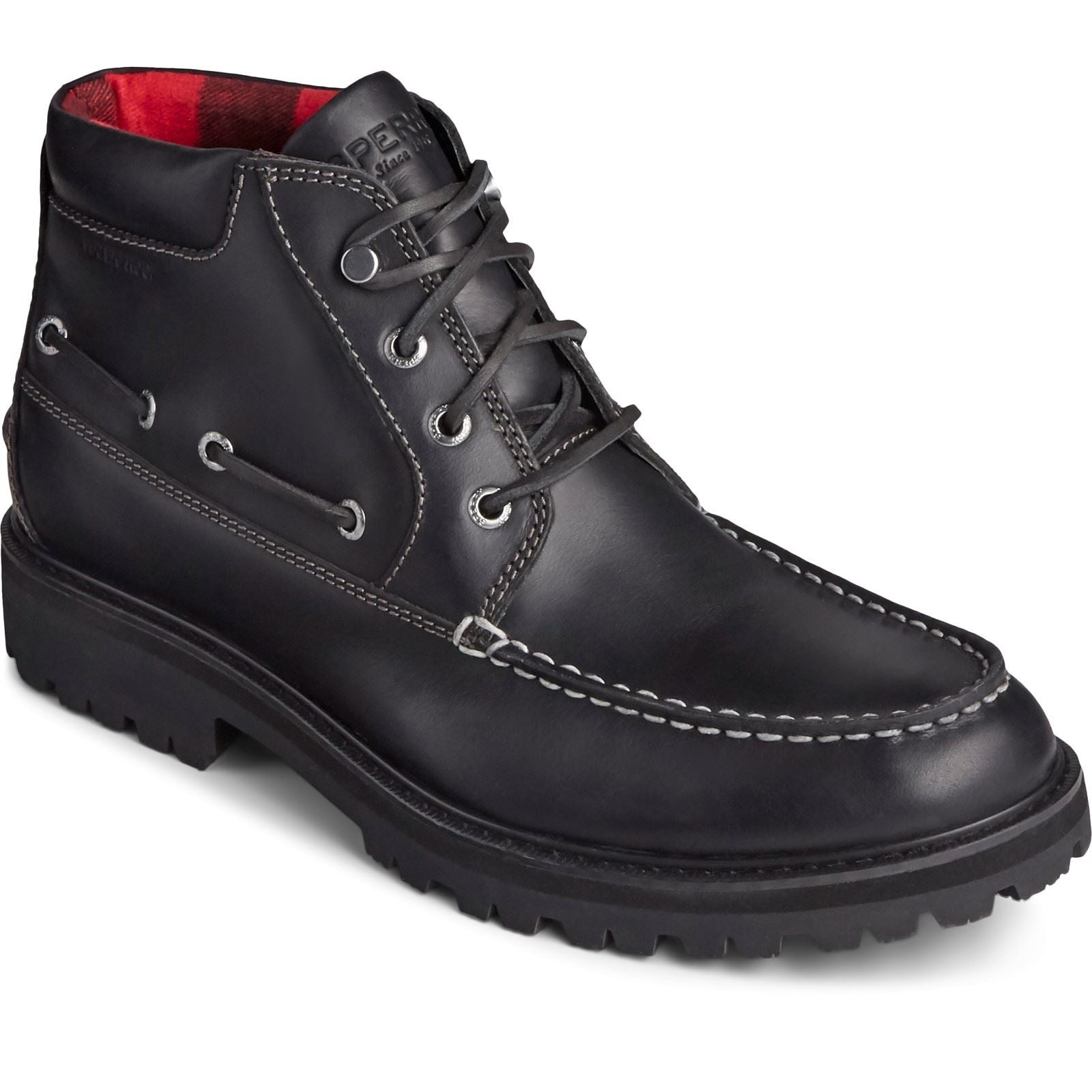 Sperry Authentic Original Lug Chukka Leather Men's Black Boots