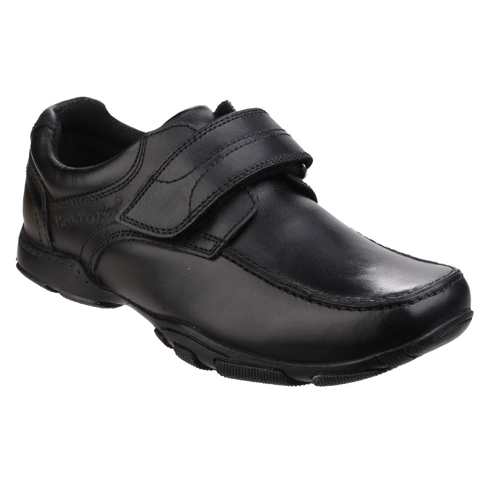 Hush Puppies Freddy 2 Youth Boys Black Leather Shoes