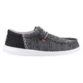 HEYDUDE Wally Funk Open Mesh Synthetic/Spandex/Cotton Men's Black/White Boat Shoes