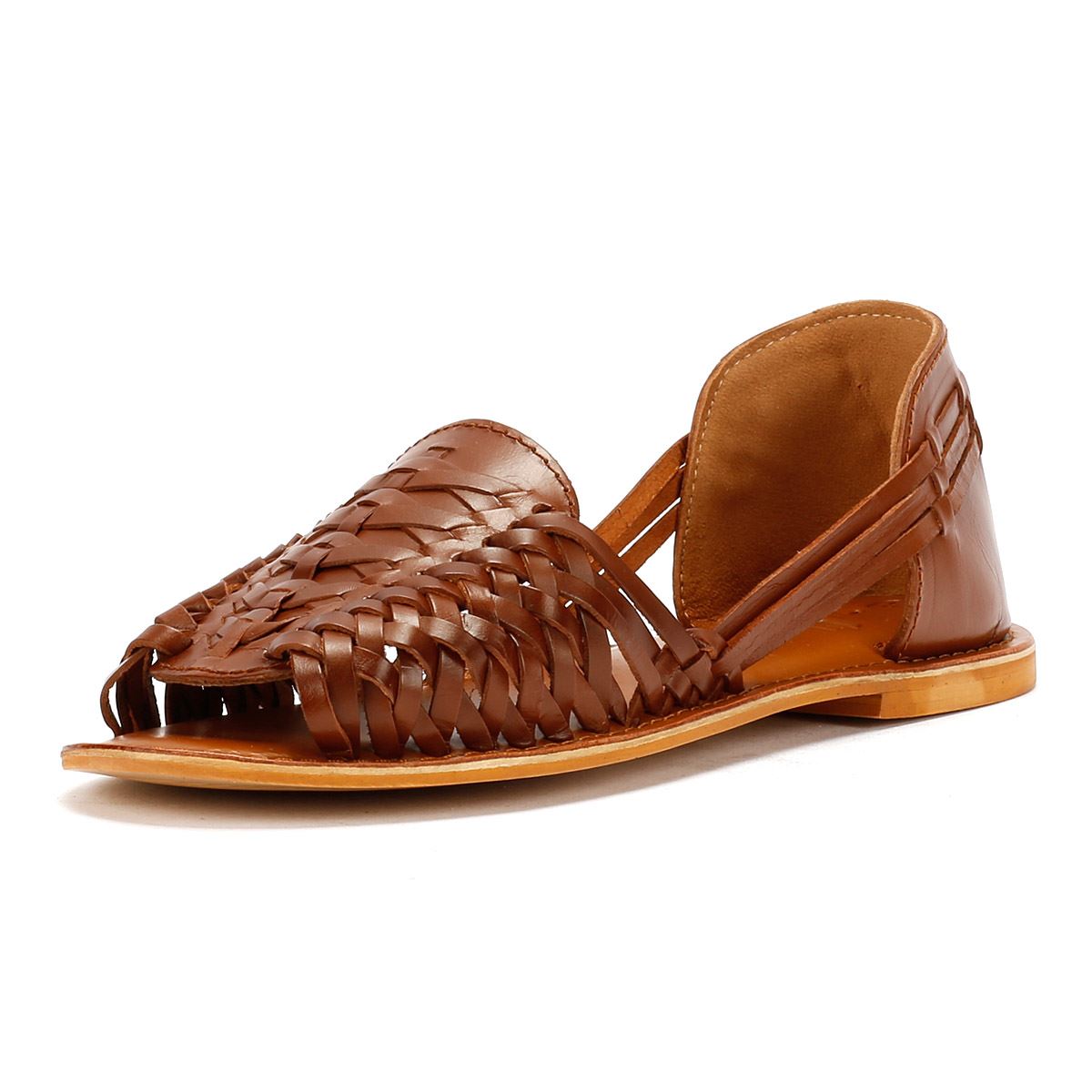 Tower London Hurache Leather Women's Tan Sandals