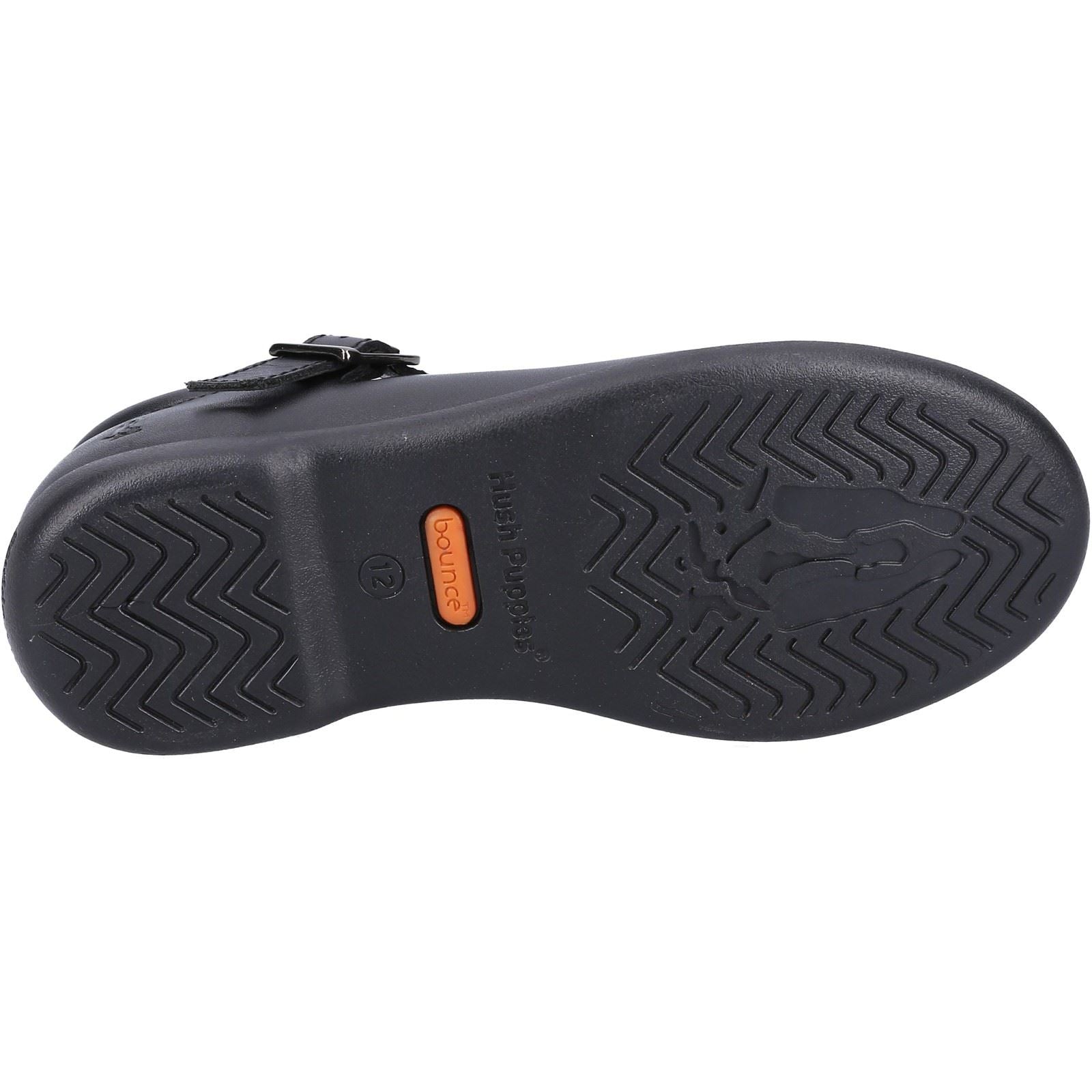 Hush Puppies Britney JNR Leather Girls's Black Shoes