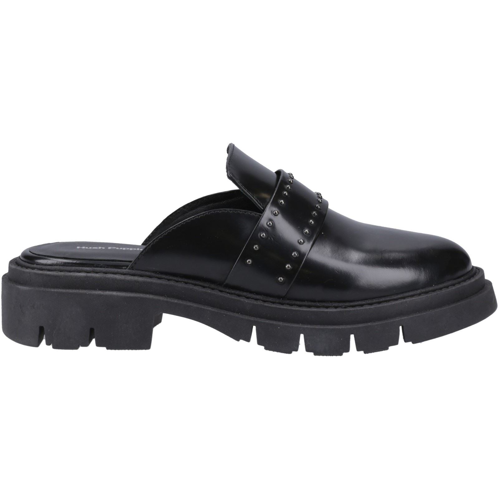 Hush Puppies Nicole Studded Leather Women's Black Mules