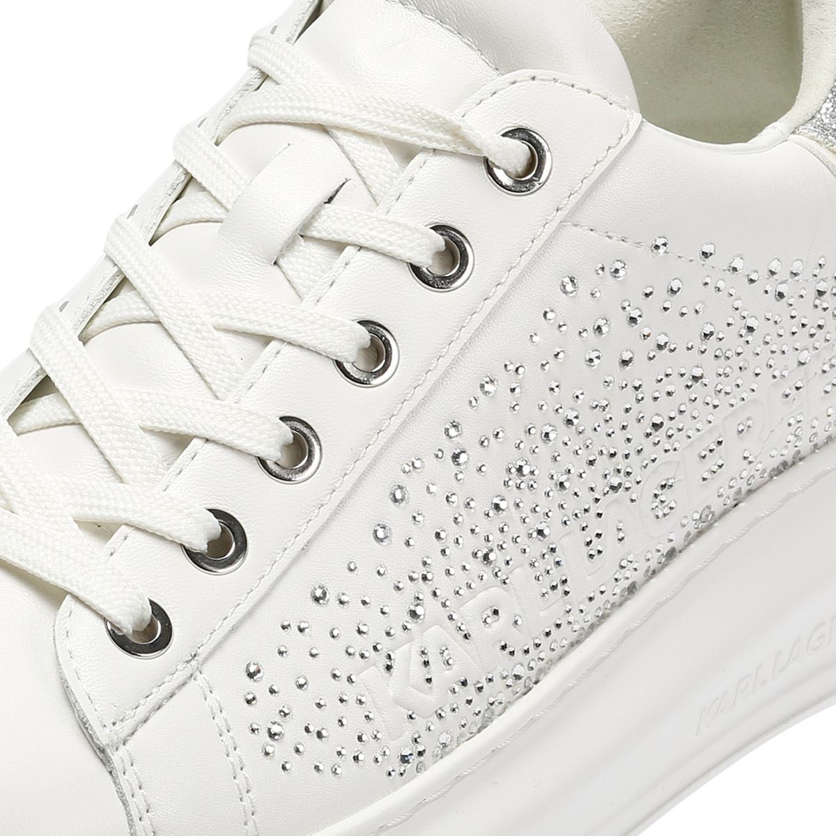 Karl Lagerfeld Kapri Konstellation Leather Women's White/Silver Sneakers