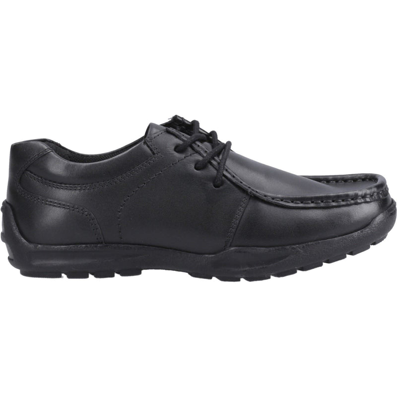 Hush Puppies Mackenzie Leather Boys's Black Lace-Up Shoes