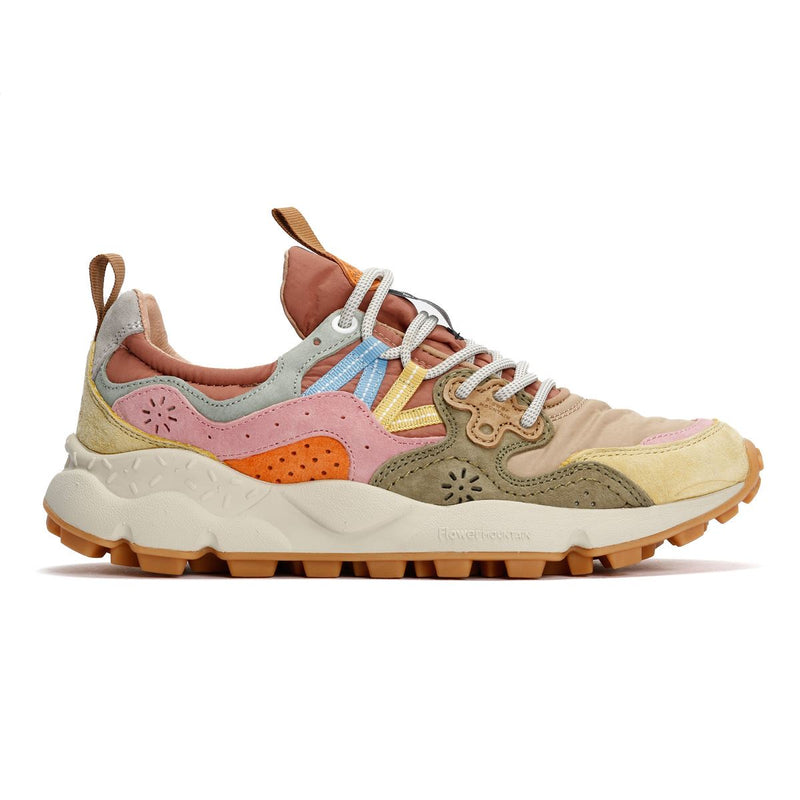 Flower Mountain Yamano 3 Women's Yellow/Pink/Olive Sneakers