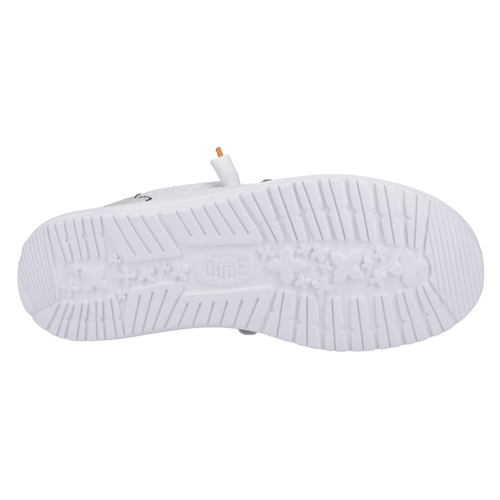 HEYDUDE Wally Funk Open Mesh Synthetic/Spandex/Cotton Men's White Boat Shoes