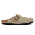 Birkenstock Boston Braided Taupe Suede Regular Clogs