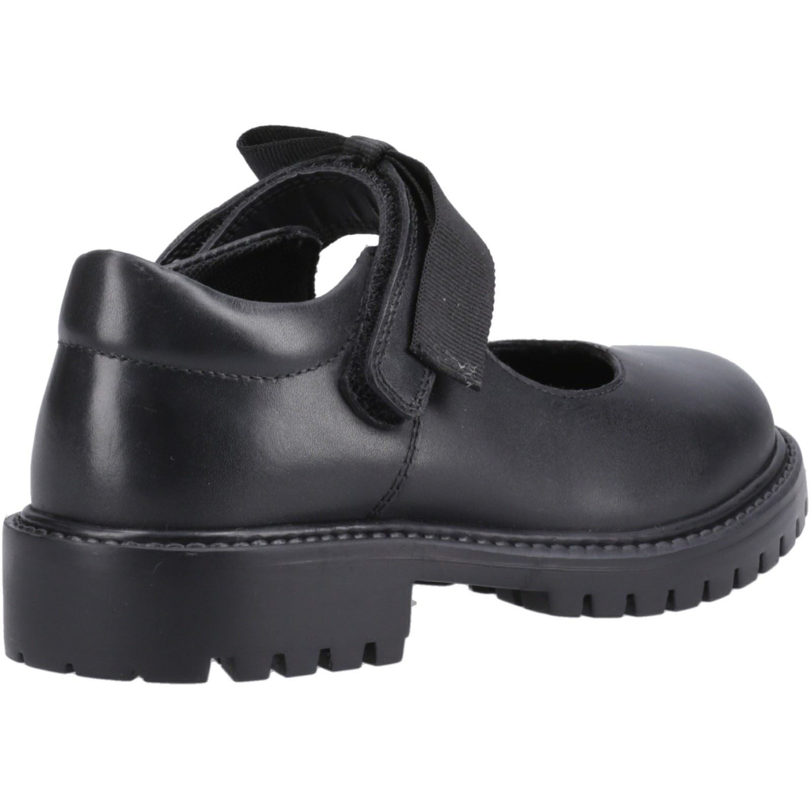 Hush Puppies Astrid Bow Leather Girls's Black Shoes