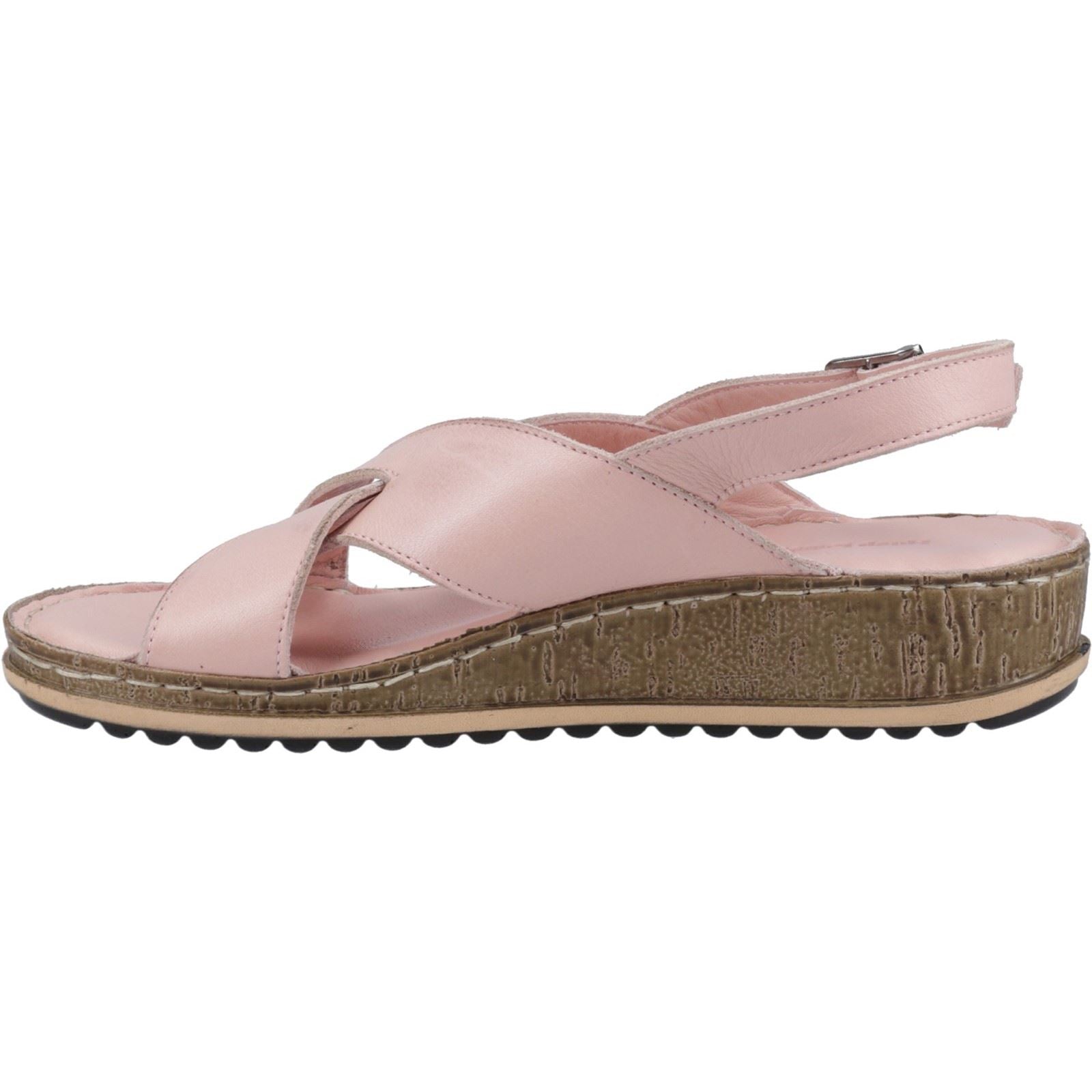 Hush Puppies Elena Leather Women's Blush Wedges