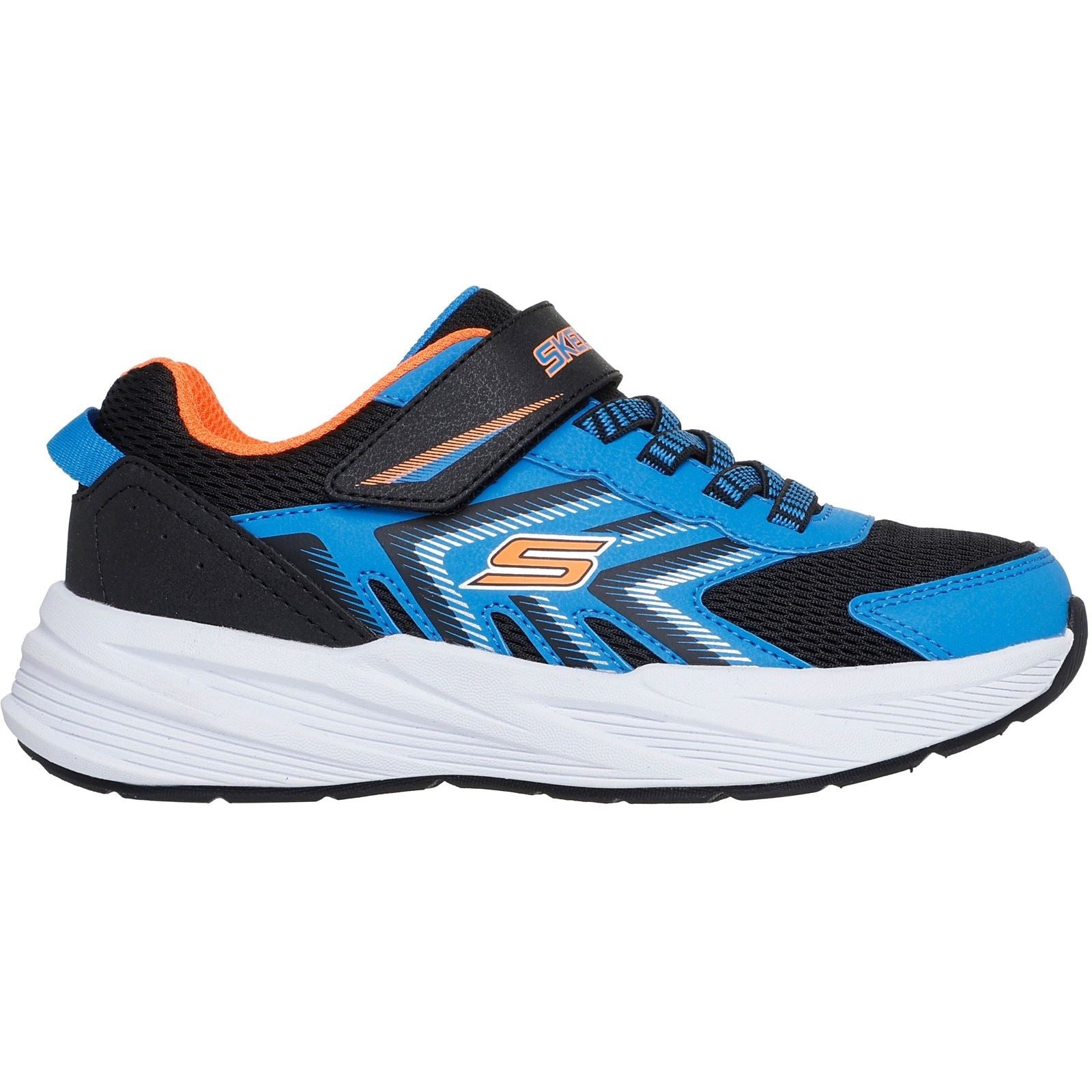 Skechers Microspec Tread Boy's Black & Blue/Orange Trainers