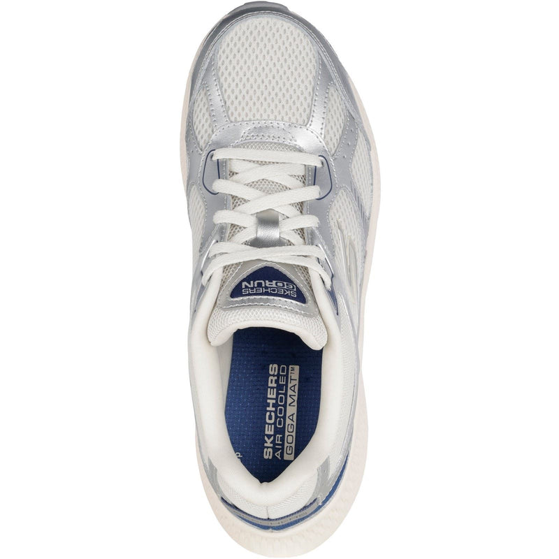 Skechers GO RUN Consistent 2.0 Volt Leather Women's Silver/Navy Sneakers