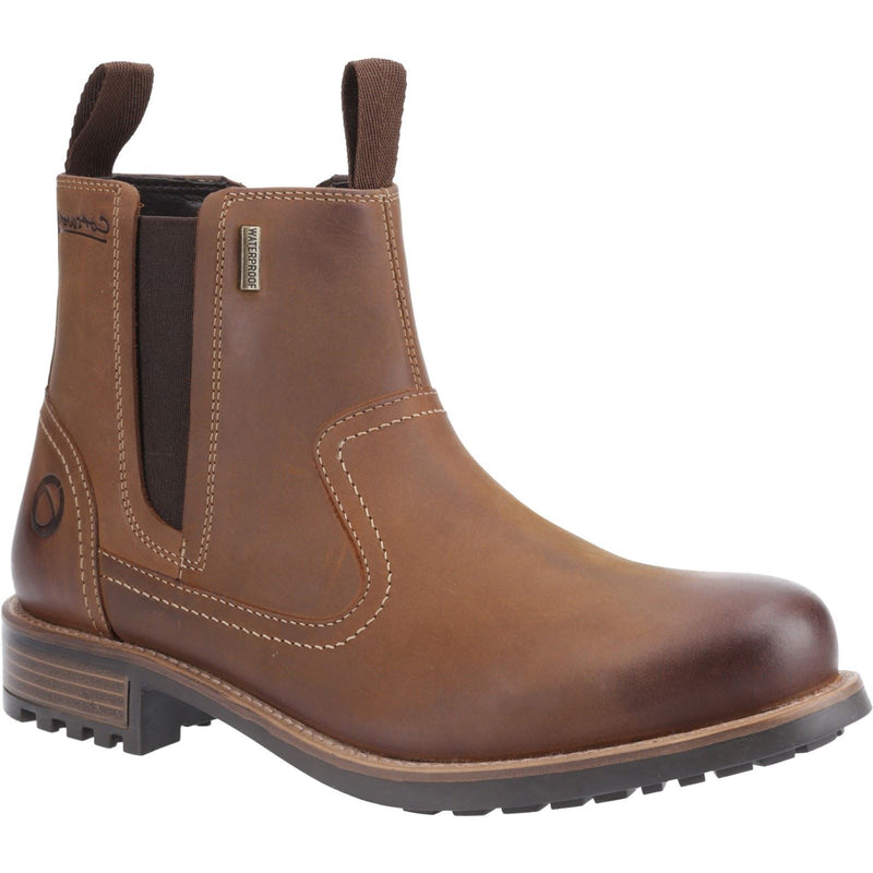 Cotswold Worcester Leather Men's Light Brown Ankle Boots