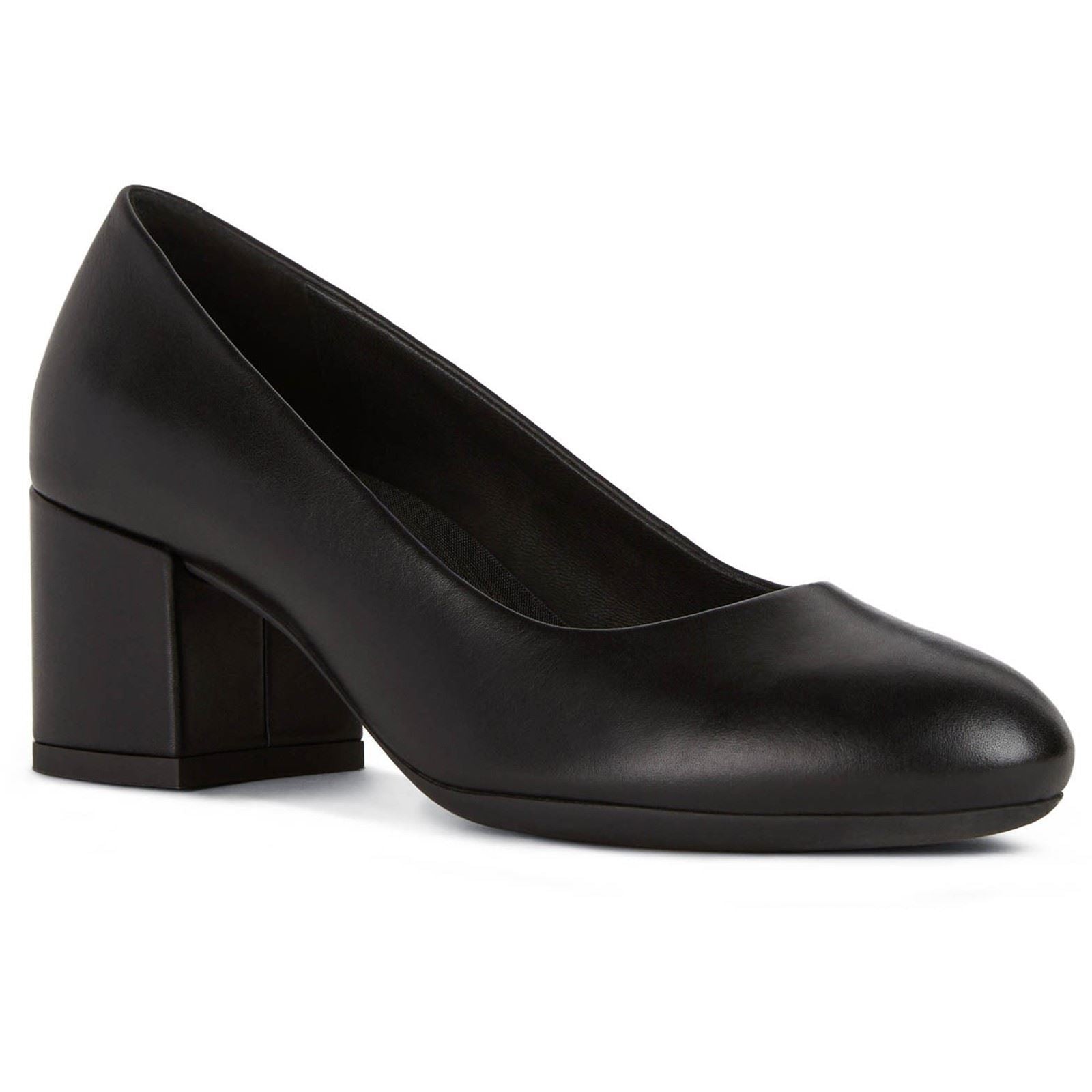 Geox D ELEANA A Leather Bovine Full Grain Women's Black Heels