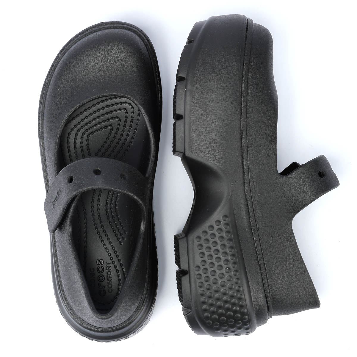 Crocs Stomp Mary Jane Women's Black Shoes