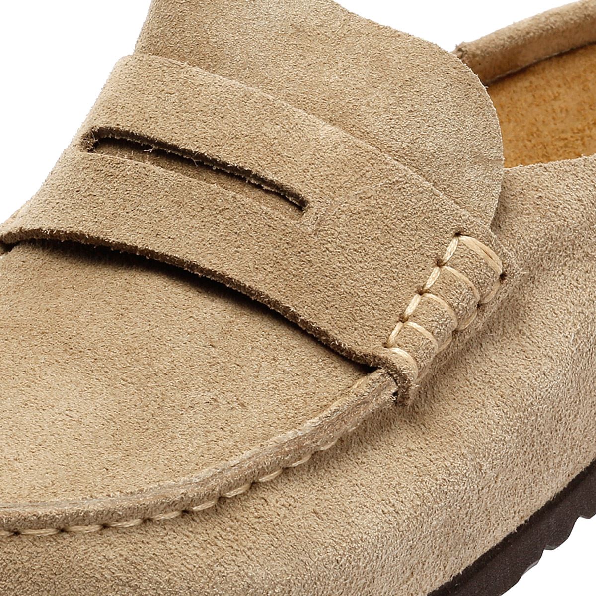 Birkenstock Naples Suede Taupe Regular Clogs