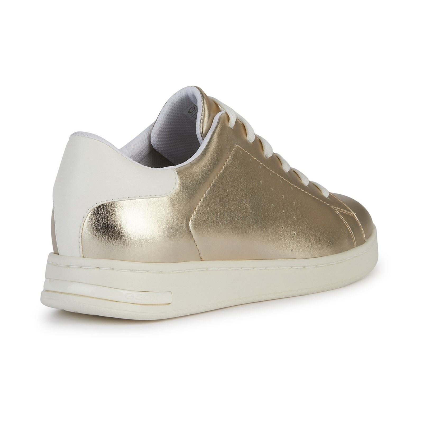 Geox D Jaysen B Leather Women's Light Gold/Optic White Sneakers
