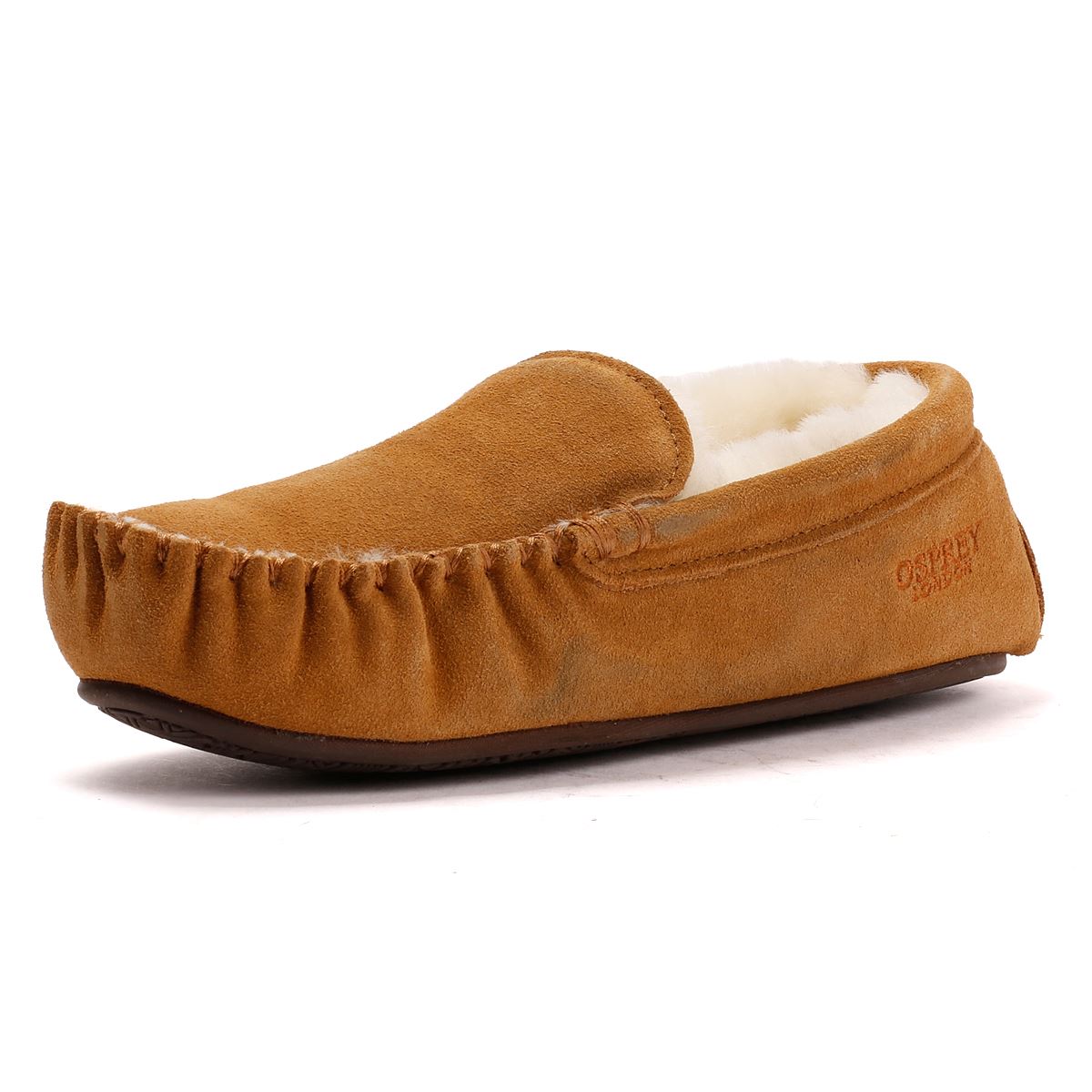 Osprey London The Sunday Suede Men's Chestnut Slippers