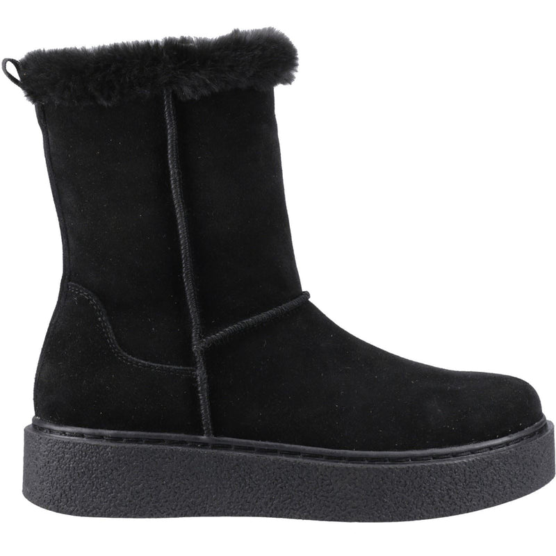 Hush Puppies Becca Mid Suede Women's Black Boots