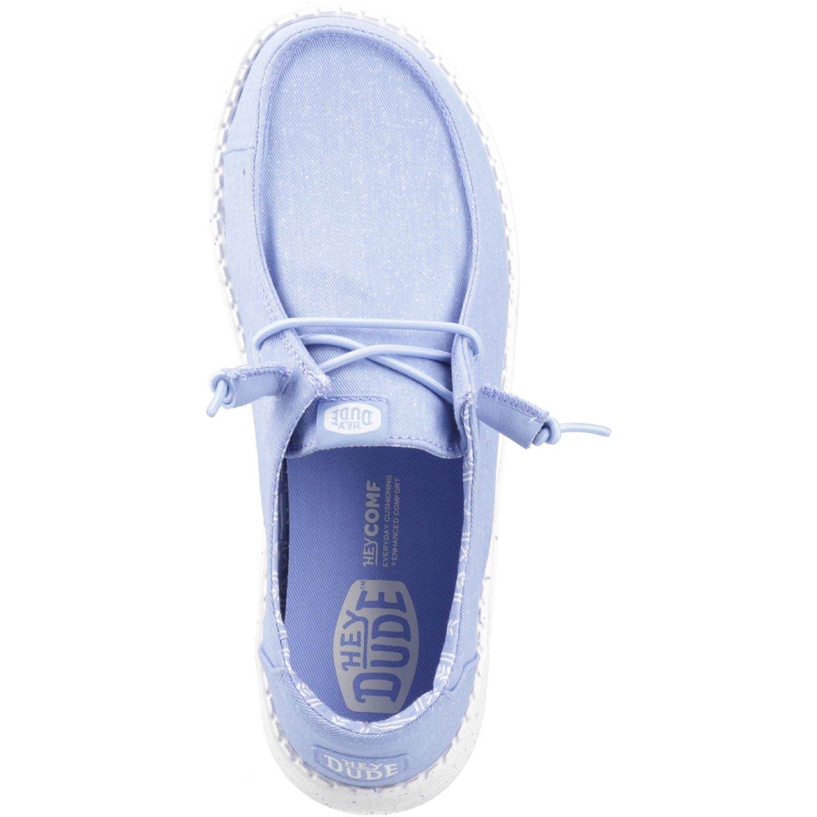 HEYDUDE Wendy Stretch Textile Women's Hydrangea Blue Loafers