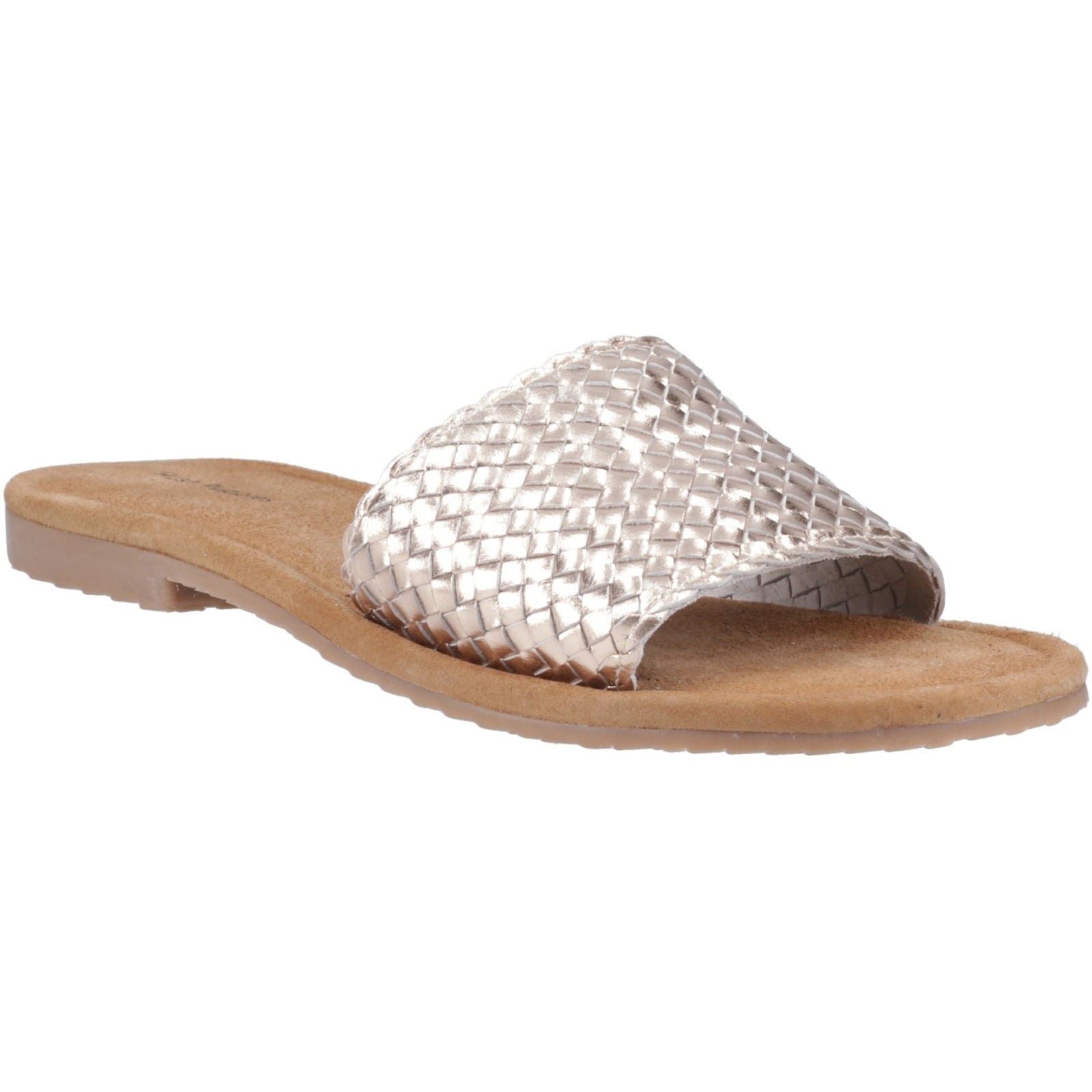 Hush Puppies Hetty Slide Leather Women's Bronze Sandals