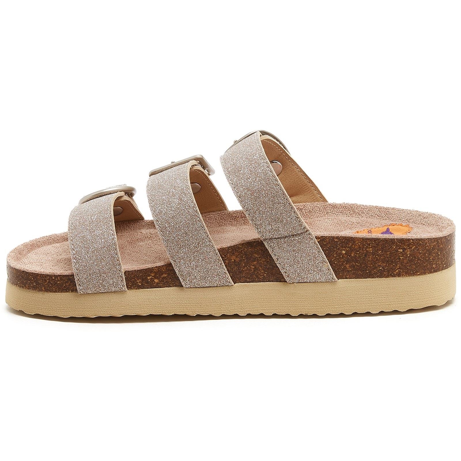 Rocket Dog Astor Glenn Glitter Textile Women's Gold Sandals