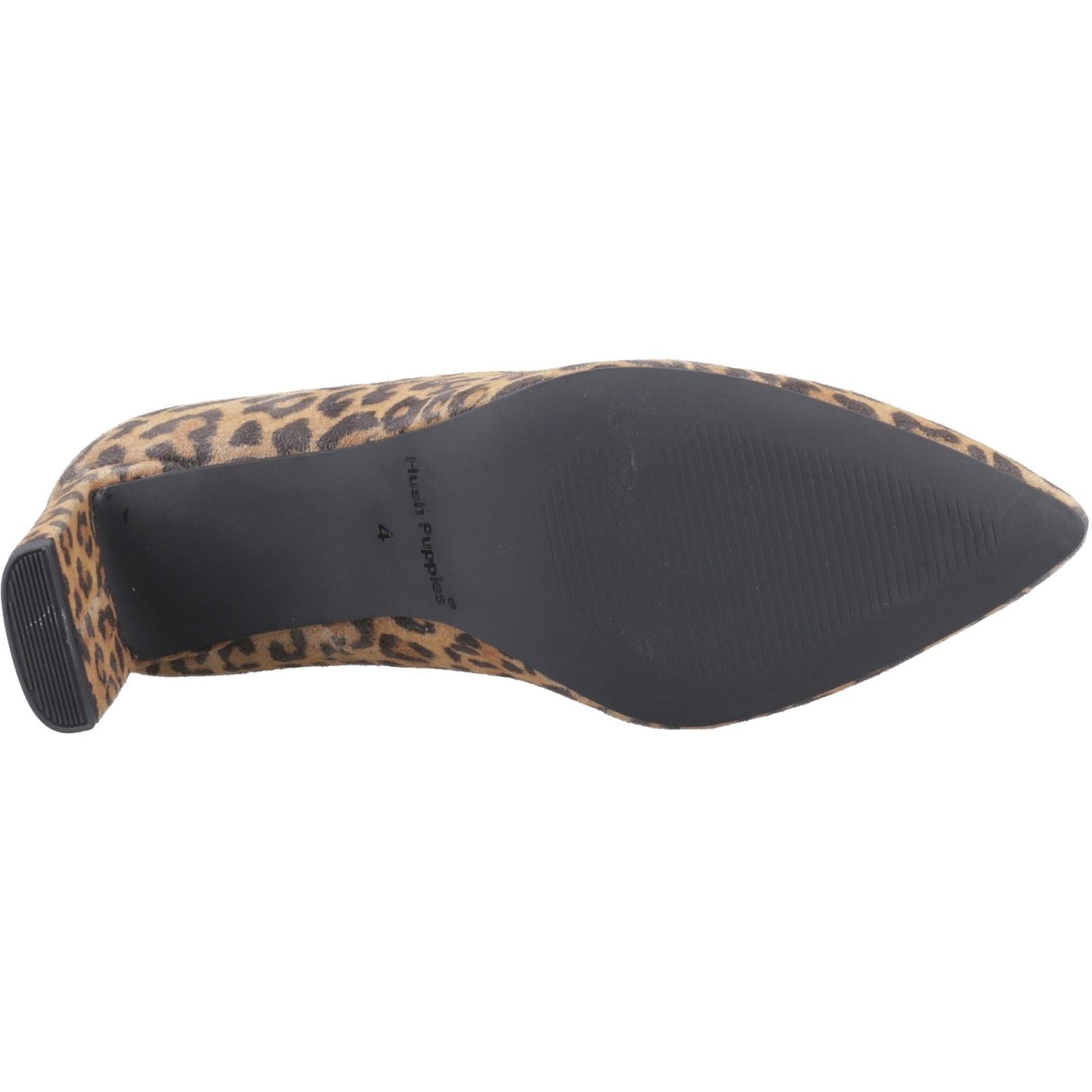 Hush Puppies Olivia Suede Women's Leopard Round Court Heels