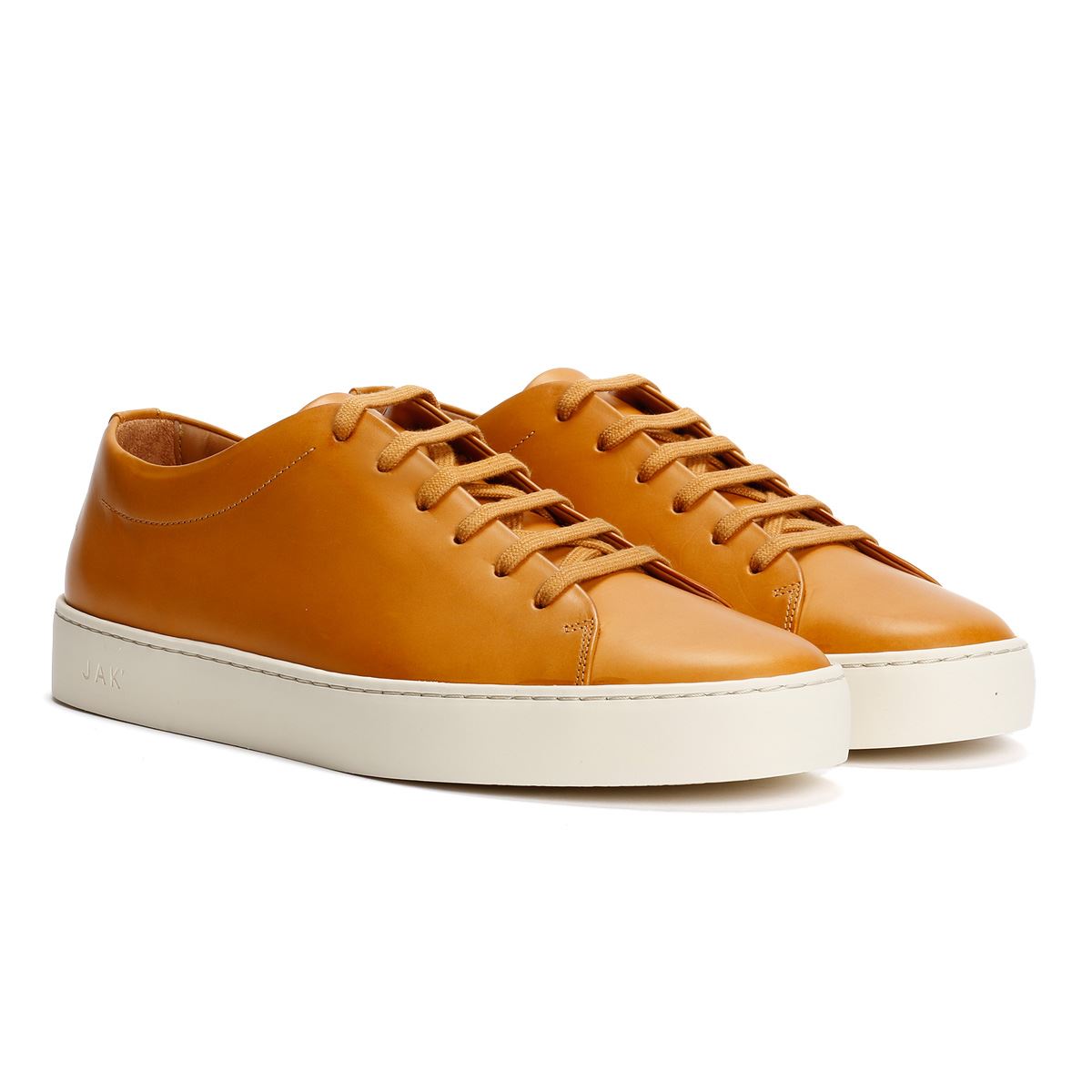 JAK Royal Leather Men's Tan Sneakers