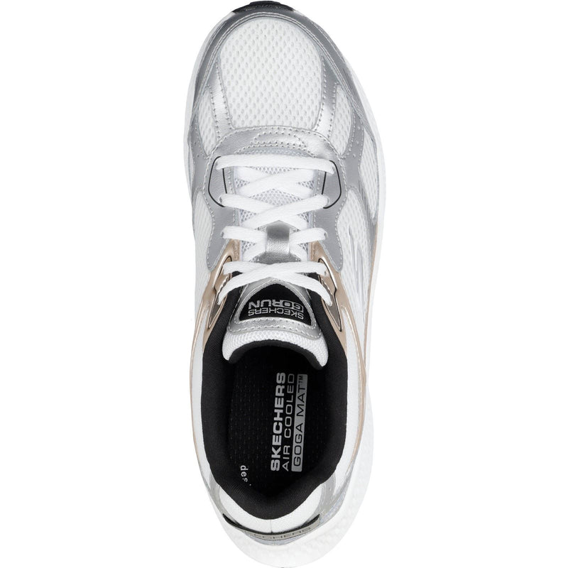 Skechers GO RUN Consistent 2.0 Volt Leather Women's White/Silver/Black Sneakers