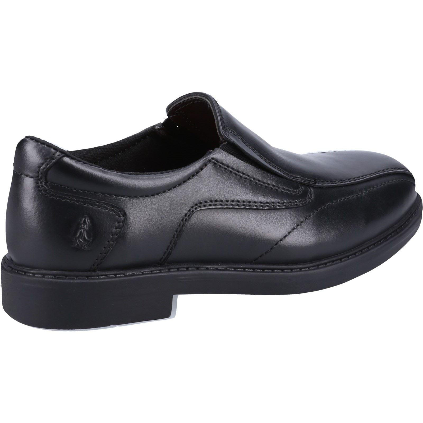 Hush Puppies Toby SNR Leather Boys's Black Loafers