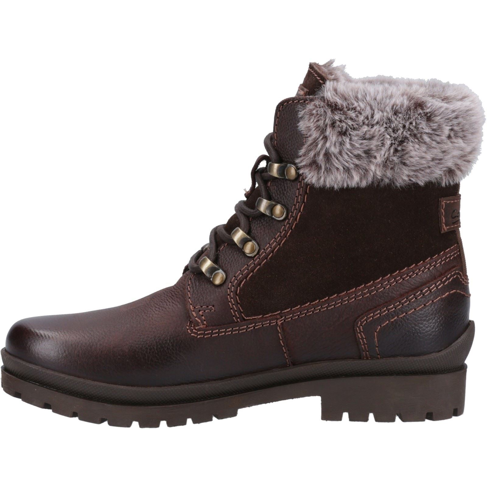 Cotswold Evenlode Leather Women's Brown Winter Ankle Boots