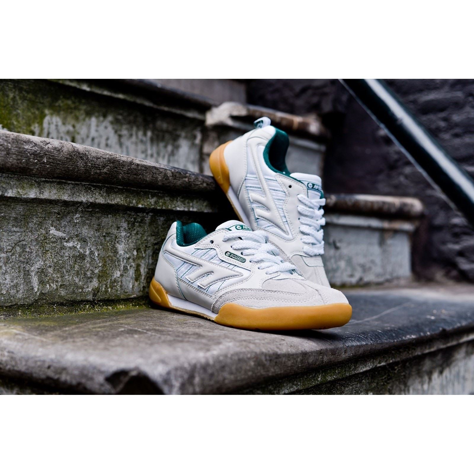 Hi-Tec Squash Sneaker Textile/Leather White Sneakers