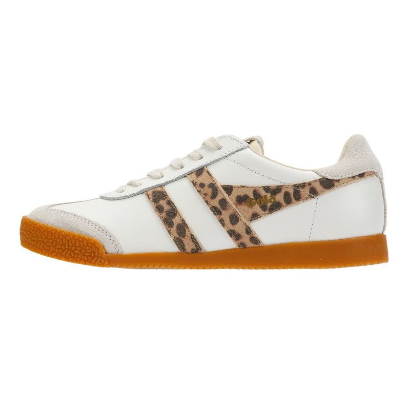 Gola Elan Leather Women's White/Leopard/Off White Sneakers
