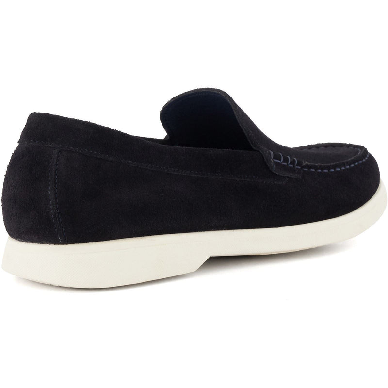 Dune Buftonn Suede Men's Navy Loafers