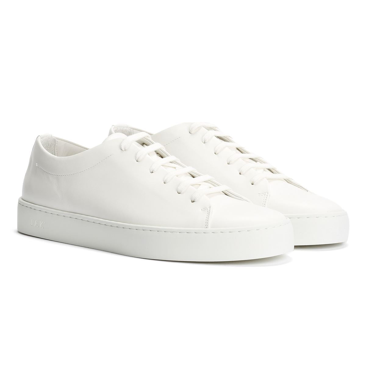 JAK Royal Leather Men's White Sneakers
