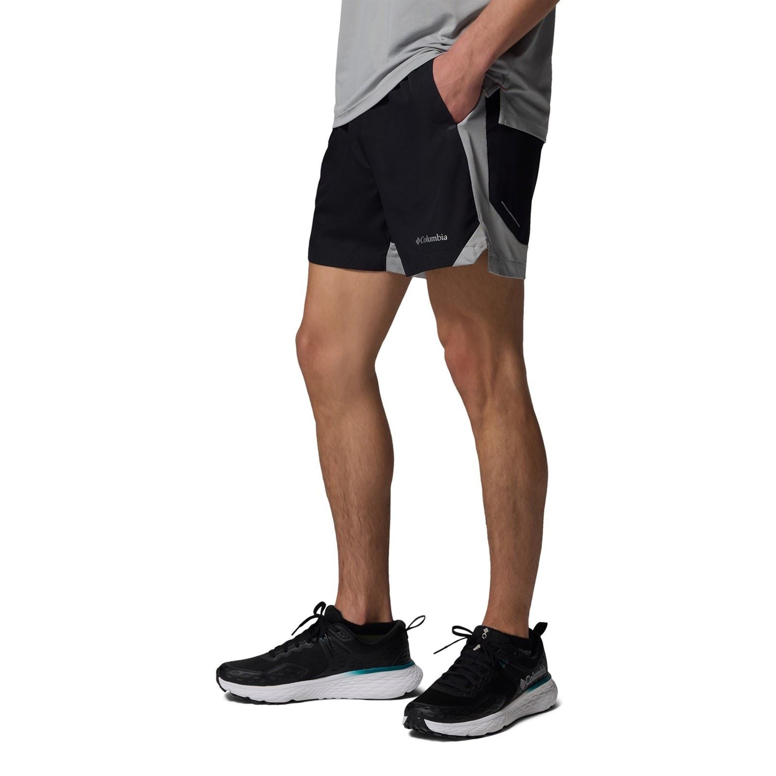 Columbia Three Pitch Polyester Men's Black Activewear Shorts